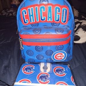Loungefly mlb cubs mini backpack with wallet